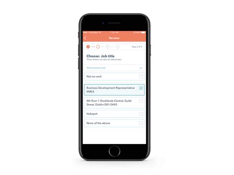 hubspot business card scanner app.